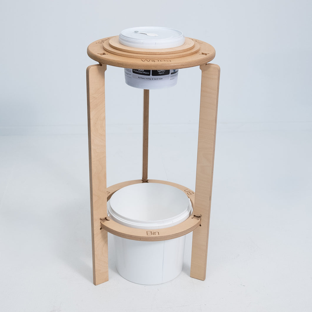 San-I-tize Bucket Wipes Stand (WOODEN)