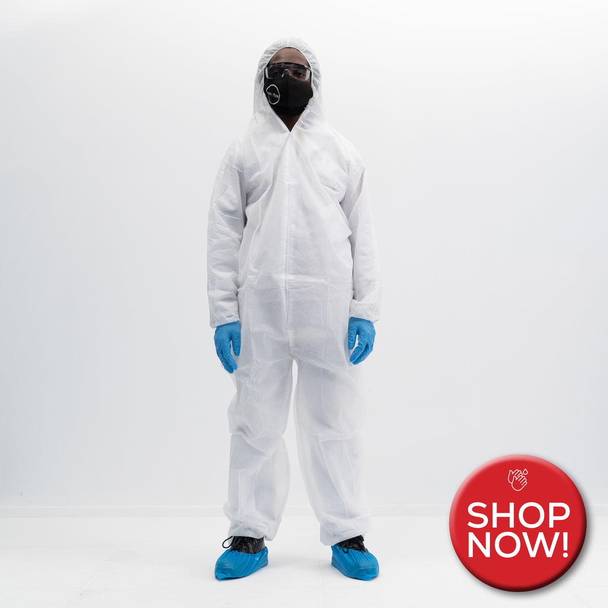中古　ナウン　COVERALL WHITE Coverall - DRY - Disposable - Spunbond - 40 GSM – Sanitize Medical