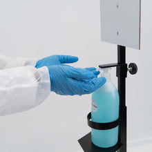 Load image into Gallery viewer, Foot Operated Sanitizer Dispenser - 1L - Round Base with A4 Banner
